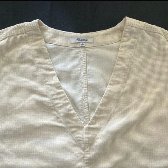 Madewell Cream Buttoned Long Sleeve Blouse - Picture 4 of 6